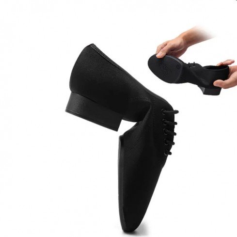 Scarpa da ballo uomo tela tacco 2,5cm