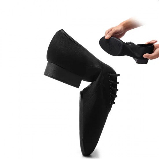 Scarpa da ballo uomo tela tacco 2,5cm
