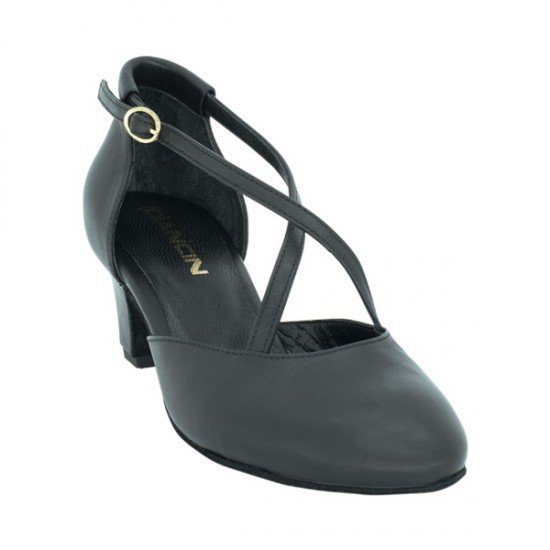 Scarpe da ballo CUCCARINI in pelle nera tc 5 cm