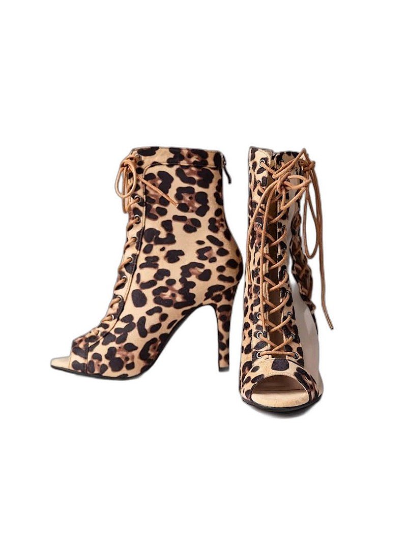 Stivale Heels con zip e retina