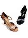 Sandalo bifascia raso Crystal