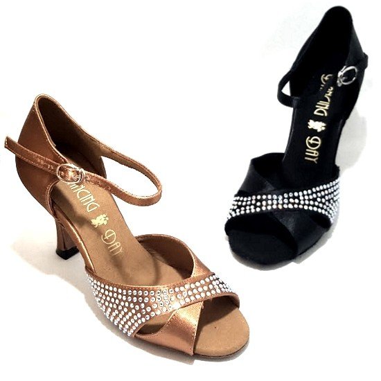 Sandalo bifascia raso Crystal Sandalo bifascia raso Crystal