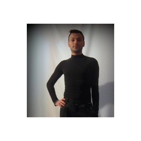 Maglia a Lupetto manica corta in crepe