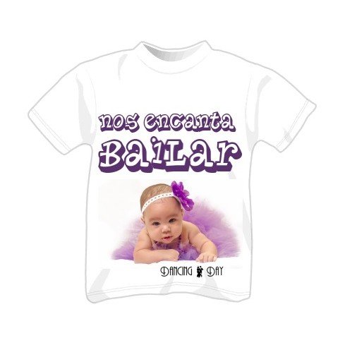 Camiseta chica manga cortaNos encanta Bailar
