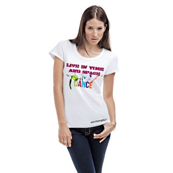 T-shirt femminile manica cortaLive in Time and Space DANCE