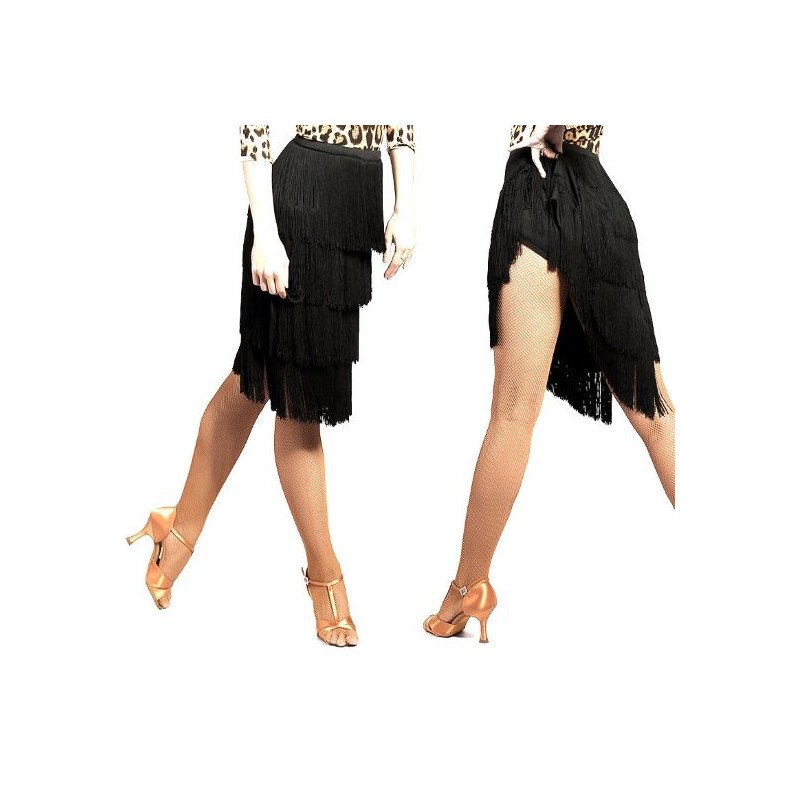 Gonna latini con frange