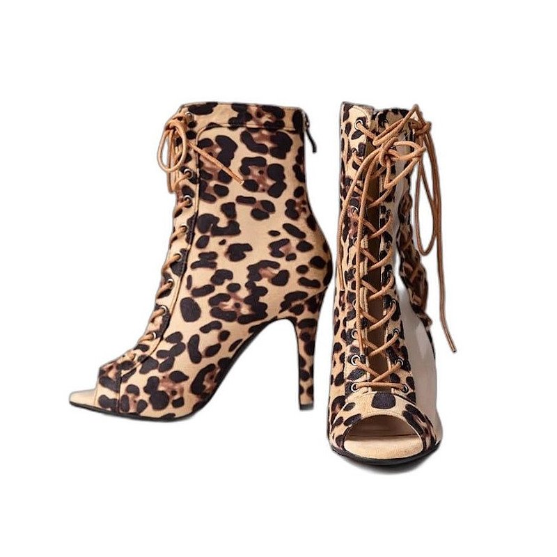 Stivale Heels con zip e retina